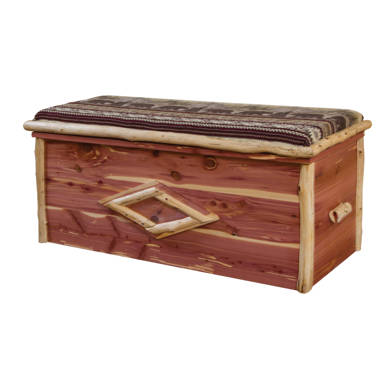 Oak blanket best sale box with cushion